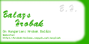 balazs hrobak business card