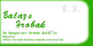 balazs hrobak business card